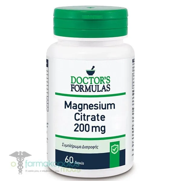 Doctors Formulas Magnesium Citrate 200mg, 60tabs