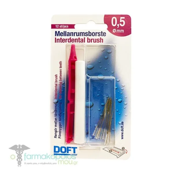 Doft Envelope Interdental Brushes 0.5mm, 12pcs