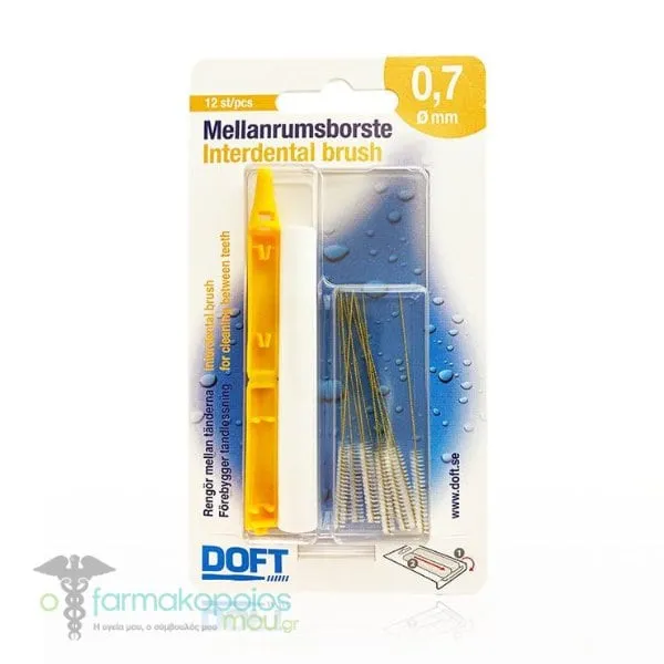 Doft Envelope Interdental Brushes 0.7mm, 12pcs