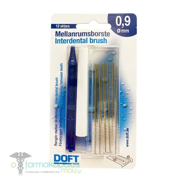 Doft Envelope Interdental Brushes 0.9mm, 12pcs