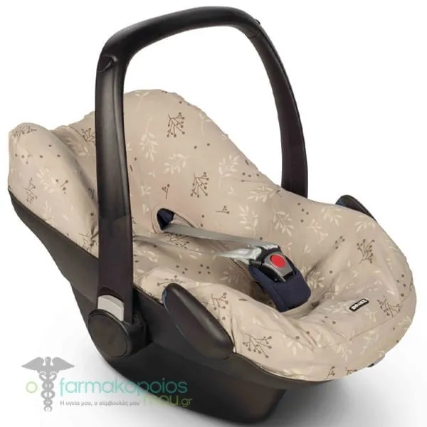 Dooky Car Seat Cover (Egg) 0m+, 1pc - Romantic Leaves Beige
