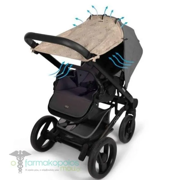 Dooky Stroller Sunscreen with UPF40+ Romantic Leaves Beige, 1pc - Romantic Leaves Beige