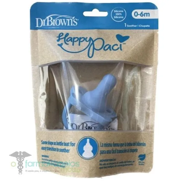 Dr. Brown's Silicone Soother Blue 0m+, 1pc