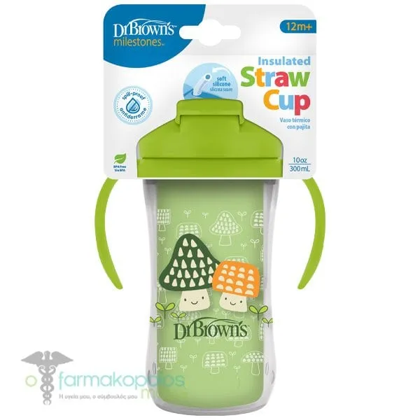 Dr. Brown's Straw Cup Green 12m+, 300ml