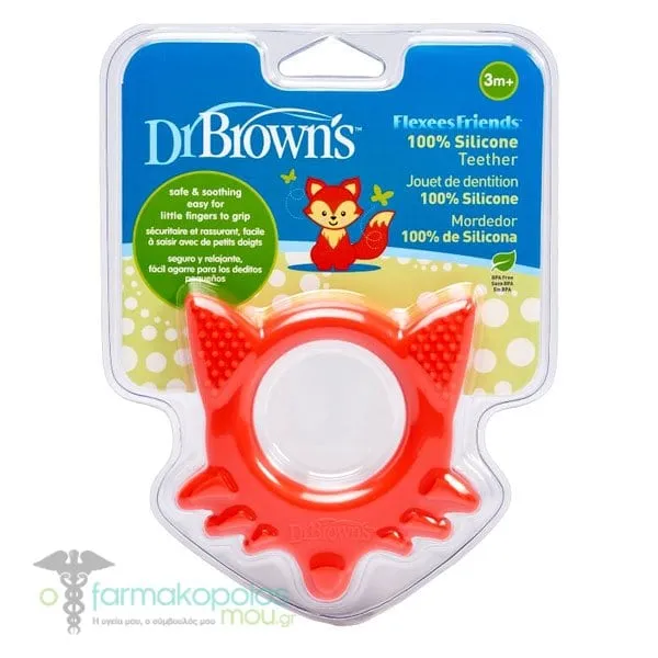 Dr. Brown's Silicone Teether Fox 3m+ 17/TE003, 1pc