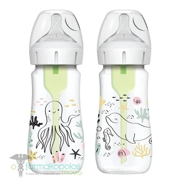 Dr. Brown's Natural Flow Options+ Anti-Colic, 2x270ml - Ωκεανός