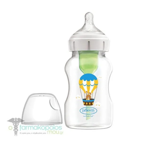 Dr. Brown's Options+ Anti-Colic Plastic Bottle 3m+, 330ml - Λαγουδάκι Αερόστατο