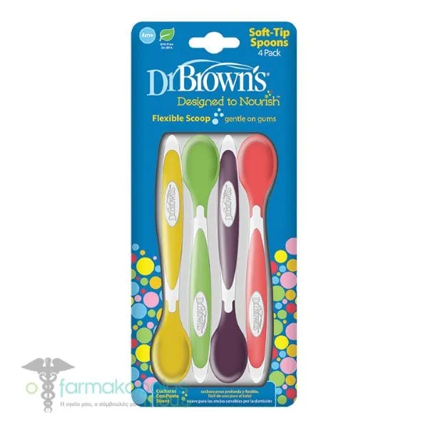 Dr Brown’s Soft Tip Spoons 4m+ , 4pcs