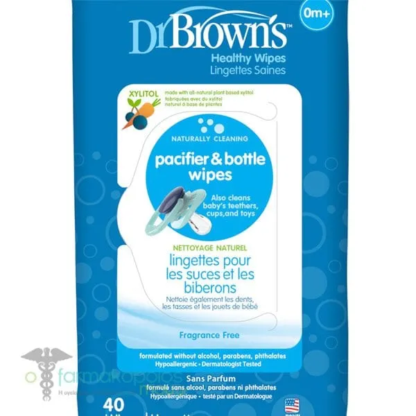 Dr. Brown’s Pacifier & Bottle Wipes (HG040), 40pcs