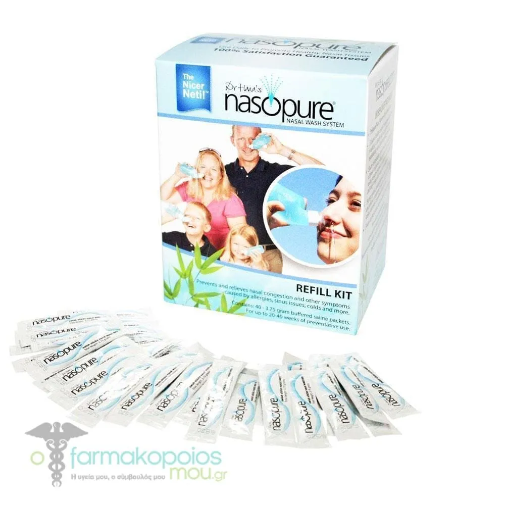 Dr. Hana's Nasopure Nasal Wash System Refill Kit, 40 sachets