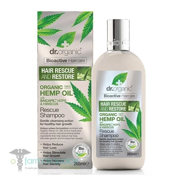 Dr. Organic Organic Hemp Oil Rescue Shampoo, 265ml