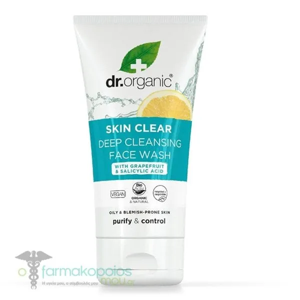 Dr. Organic Skin Clear Deep Cleansing Face Wash, 125ml