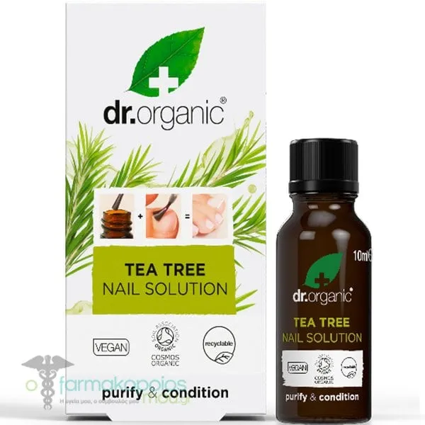 Dr. Organic Tea Tree Nail Solution Δυναμωτικό Νυχιών, 10ml