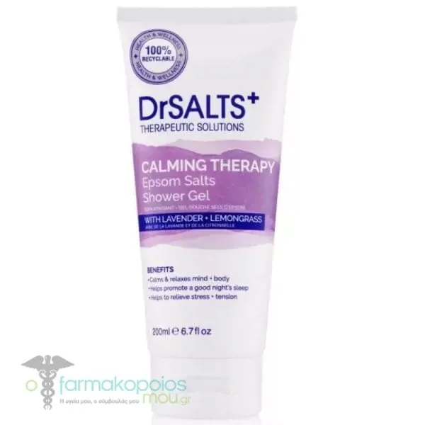Dr. Salts+ Calming Therapy Epsom Salts Shower Gel Lavender & Lemongrass, 200ml