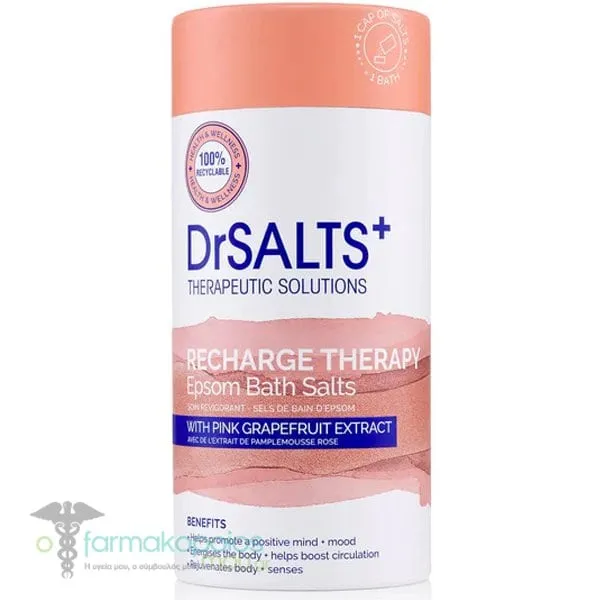 Dr. Salts+ Recharge Therapy Epsom Bath Salts Pink Grapefruit, 750g