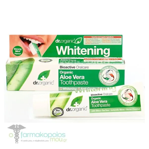 Dr. Organic Aloe Vera Whitening Toothpaste, 100ml