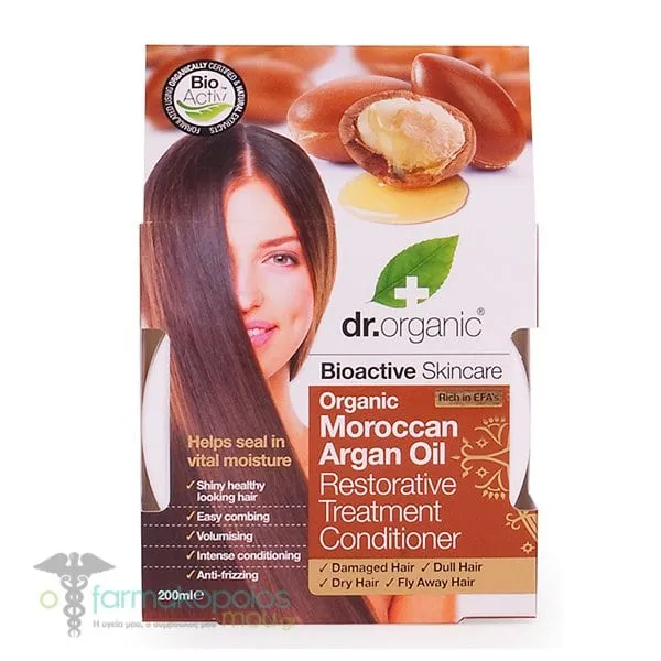 Dr. Organic Moroccan Argan Oil Restorative Treatment Conditioner, 200ml