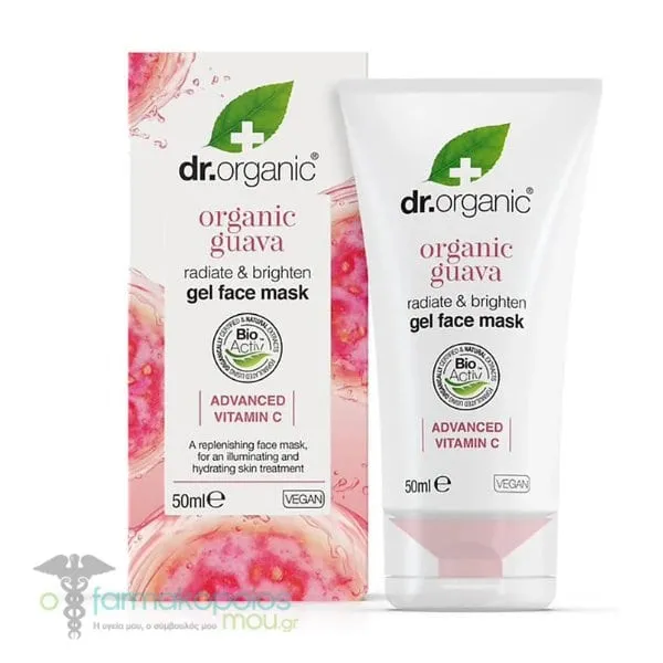 Dr.Organic Organic Guava Radiate & Brighten Gel Face Mask, 50ml