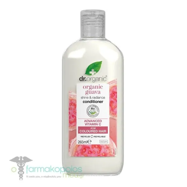 Dr.Organic Organic Guava Shine & Radiance Conditioner for Coloured Hair, 265ml