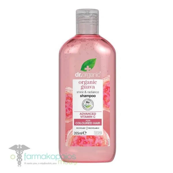 Dr.Organic Organic Guava Shine & Radiance Shampoo for Coloured Hair, 265ml