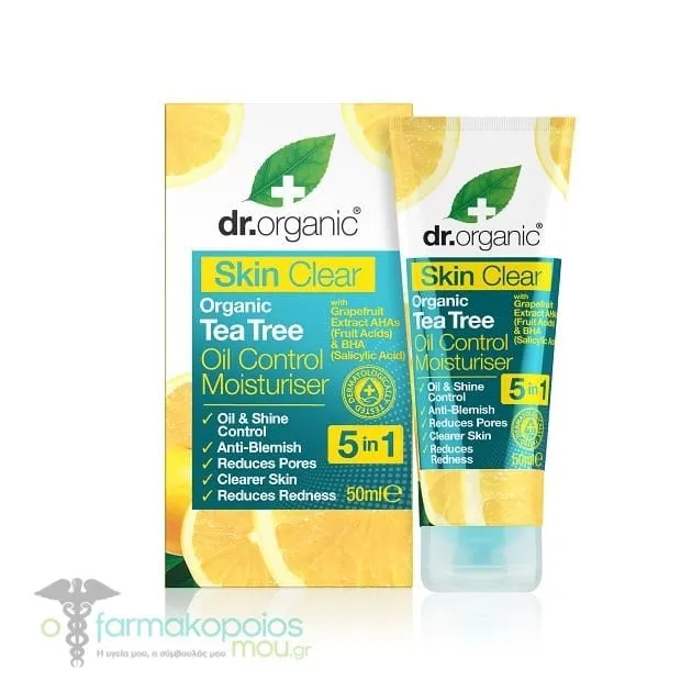 Dr.Organic Skin Clear Tea Tree Oil Control Moisturiser, 50ml