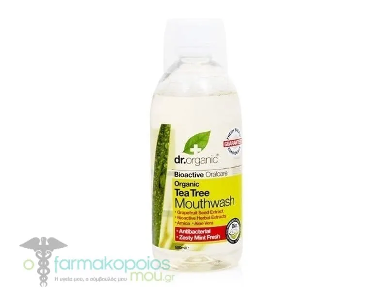 Dr. Organic Tea Tree Mouthwash, 500ml