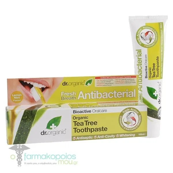 Dr. Organic Tea Tree Toothpaste (Antibacterial), 100ml