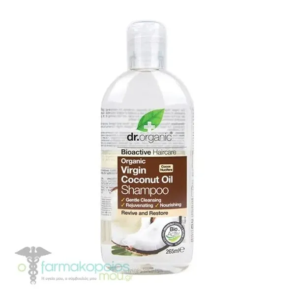 Dr. Organic Virgin Coconut Oil Shampoo, 265ml