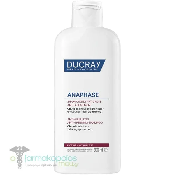 Ducray Anaphase Σαμπουάν κατά της Χρόνιας Τριχόπτωσης & της Αραίωσης, 200ml