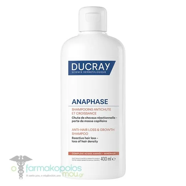 Ducray Anaphase+ Σαμπουάν Ανάπτυξης των Μαλλιών & Κατά της Τριχόπτωσης, 400ml