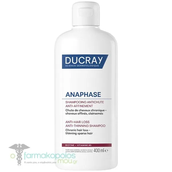 Ducray Anaphase+ Σαμπουάν κατά της Χρόνιας Τριχόπτωσης & της Αραίωσης με Κρεμώδη Υφή, 400ml