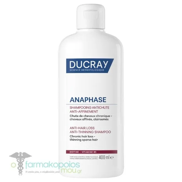 Ducray Anaphase Σαμπουάν κατά της Χρόνιας Τριχόπτωσης & της Αραίωσης, 400ml
