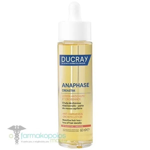 Ducray Anaphase Creastim Reactiv Λοσιόν Αγωγής Κατά της Αντιδραστικής Τριχόπτωσης & για την Ανάπτυξη των Μαλλιών, 60ml