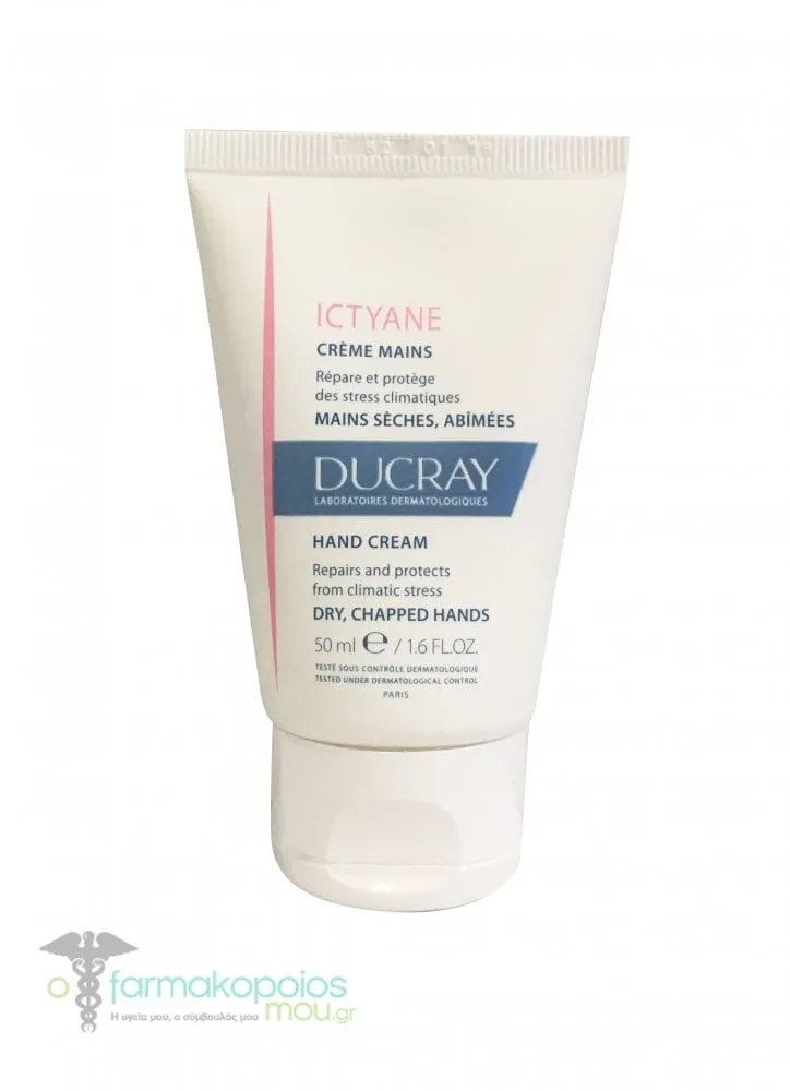 Ducray Ictyane Hand Cream for Dry, Chapped Hands, 50ml