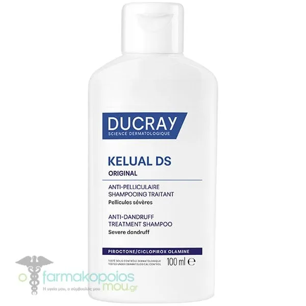 Ducray Kelual Ds Original Αντιπιτυριδικό Σαμπουάν Aγωγής για Έντονες Απολεπιστικές Καταστάσεις με Κρεμώδη Υφή, 100ml
