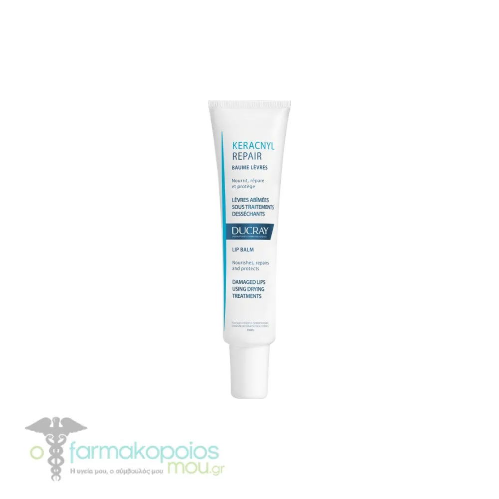 Ducray Keracnyl Repair Lip Balm for Damaged Lips Using Drying Treatments, 15ml