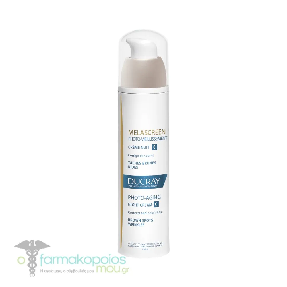Ducray Melascreen Photo-Aging Night Cream for Brown Spots & Wrinkles, 50ml