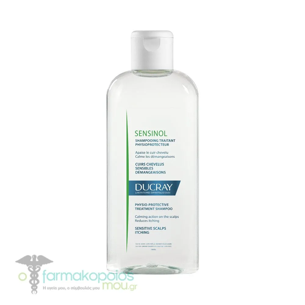 Ducray Sensinol Physio-Protective Treatment Shampoo for Sensitive & Itchy Scalp, 200ml
