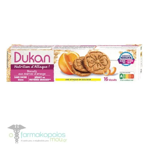 Dukan Oat Bran Cookies with Orange Peel, 132g
