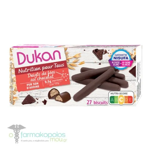 Dukan Biscuit Sticks with Dark Chocolate Coating, (27pcs) 150g