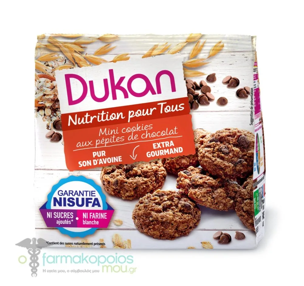Dukan Expert Μίνι Cookies βρώμης με κομμάτια σοκολάτας, 100gr