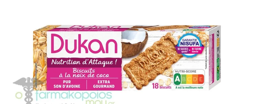 Dukan Coconut Oat Bran Biscuits, 225 gr