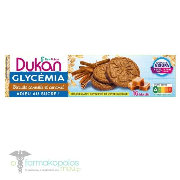 Dukan Glycemia Cookies with Cinnamon & Caramel, 132g