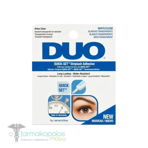 Duo Lash Quick-Set Striplash Adhesive White/Clear Κόλλα για Βλεφαρίδες Διάφανη, 7g