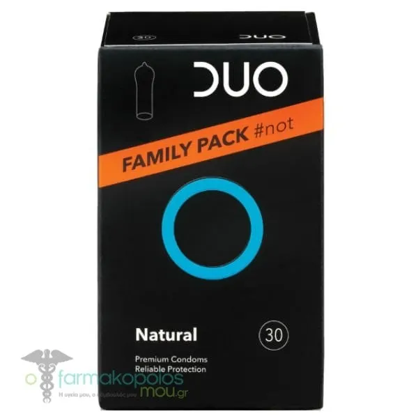 Duo Natural Προφυλακτικά Κανονικά &amp; Διαχρονικά για Φυσική Απόλαυση, 30τεμ
