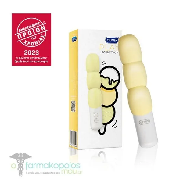 Durex Δονητής Play Sorbett-Oh σε Σχήμα Παγωτού Sorbett, 1τεμ