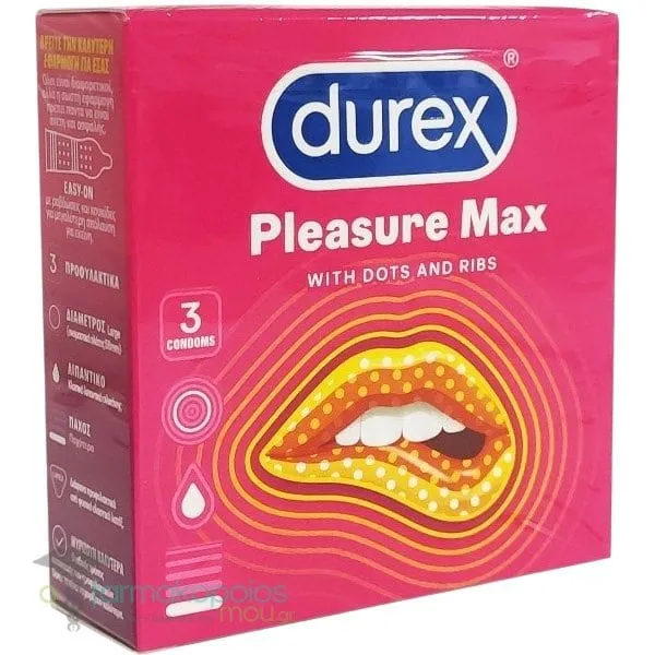 Durex Pleasure Max Προφυλακτικά, 3τεμ