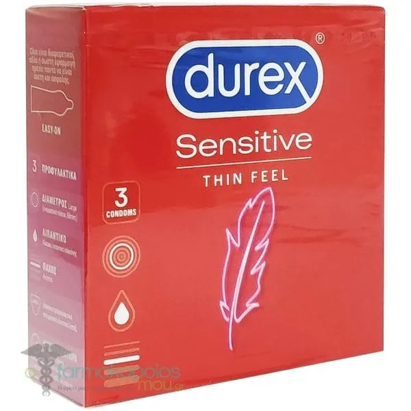 Durex Sensitive Προφυλακτικά, 3τεμ