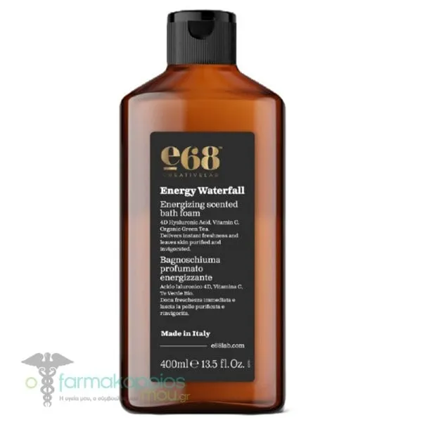 E68 Energy Waterfall Energizing Scented Bath Foam, 400ml