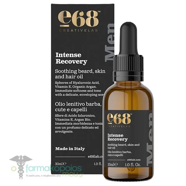 E68 Intense Recovery Soothing Beard, Scalp & Hair Oil, 30ml